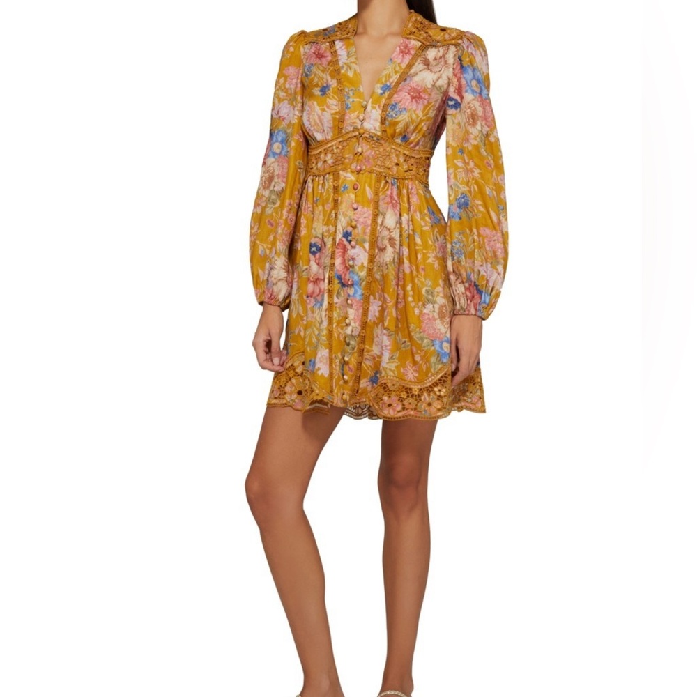 Zimmermann August Plunge Mini Dress